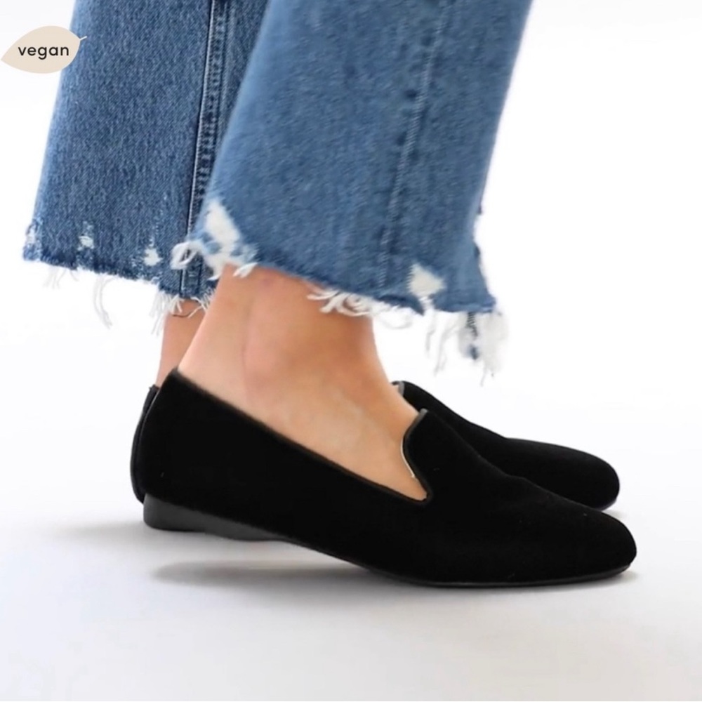 Birdies The Starling Slip On in Black Velvet Size 7